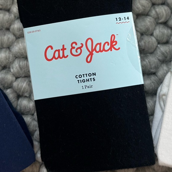 Kids Tights- White, Black, and Blue Size 12/14 - Picture 6 of 6